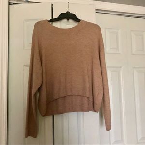 Tan Sweater Crop Top